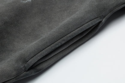 Distressed Retro Pullover | Hollow Embroidered Christmas Hoodie - Santo 