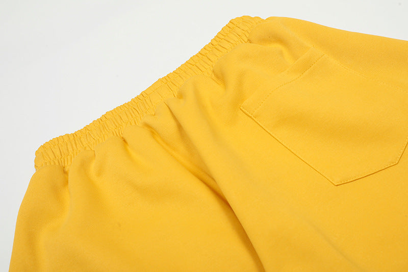 Vintage Side Stripe Pants | Wide Leg Fleece Streetwear Trousers - Santo 