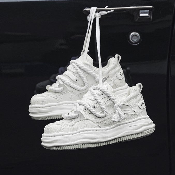 Edge | Distressed Platform Sneakers - Santo 