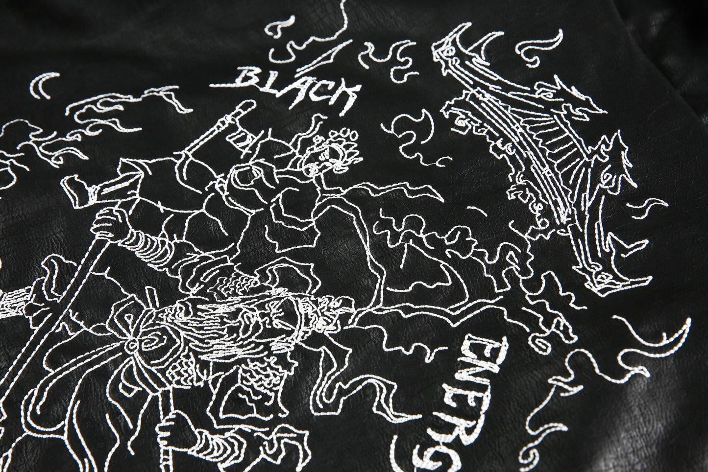 Retro Motorcycle Streetwear Coat | Embroidered Leather Jacket - Santo 