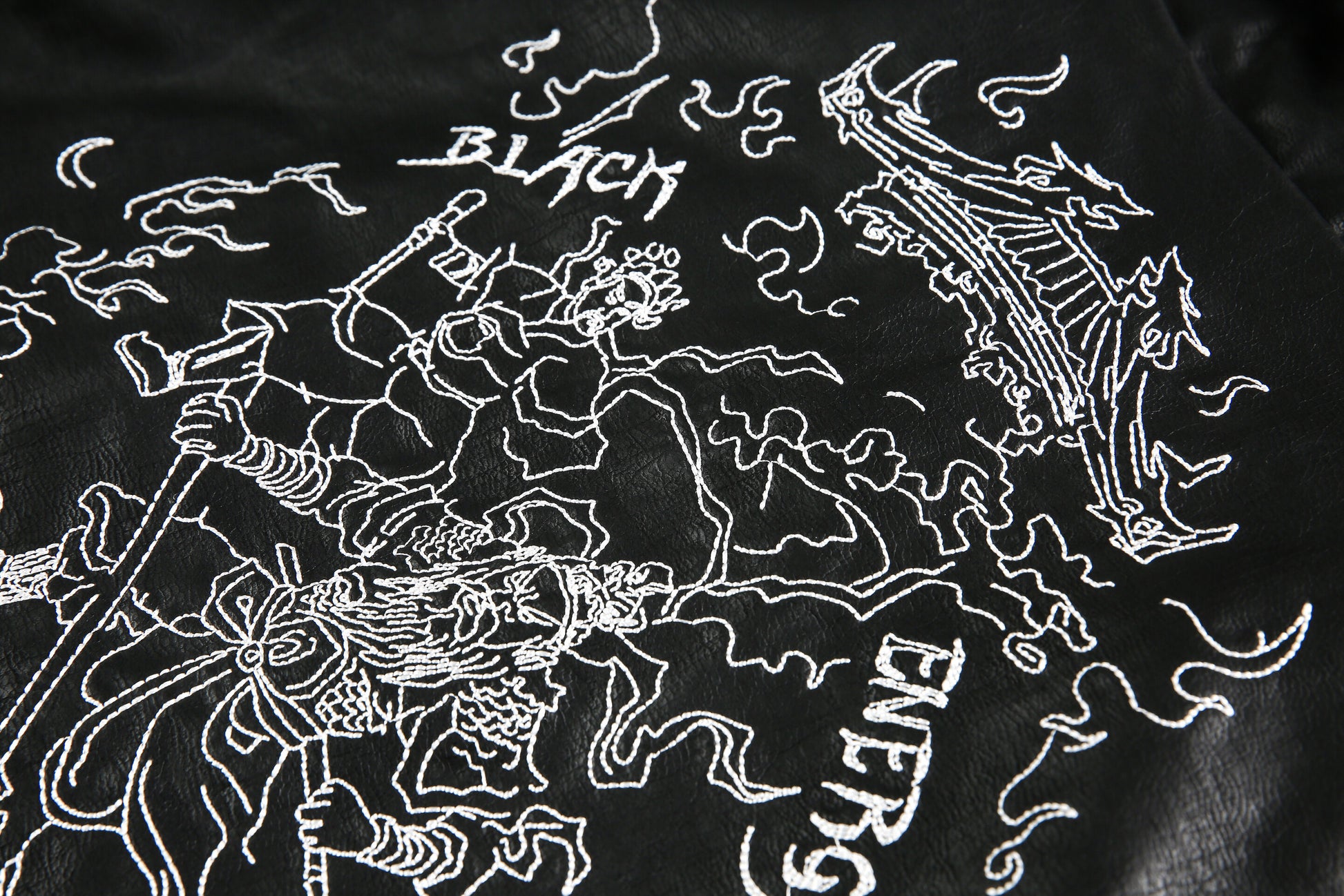 Retro Motorcycle Streetwear Coat | Embroidered Leather Jacket - Santo 