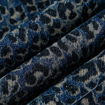 Leopard Print Barrel Jeans | Wide Leg High Rise Streetwear Denim - Santo 