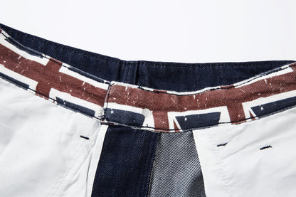 Retro Spliced Streetwear Denim | Y2K Wide Leg Baggy Jeans - Santo 