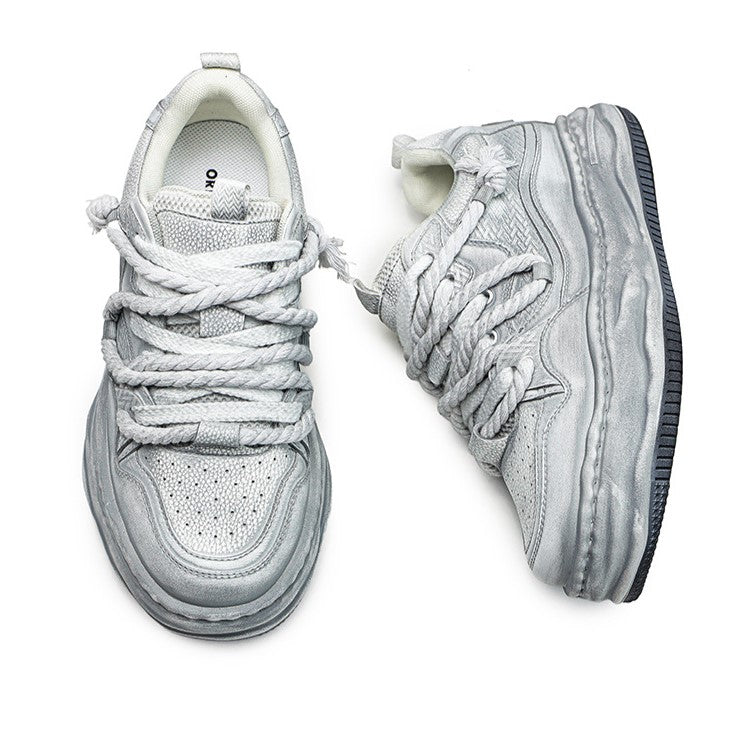 Rebel | White Platform Sneakers - Santo 