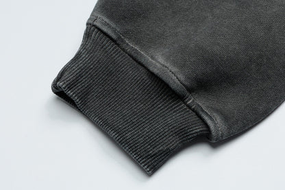 Distressed Retro Pullover | Hollow Embroidered Christmas Hoodie - Santo 