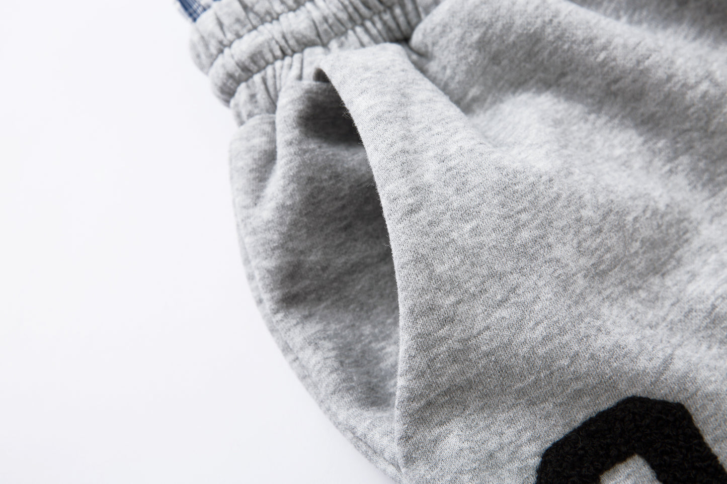 Patchwork Wide Leg Sweatpants | Grey Black Streetwear Trousers - Santo 