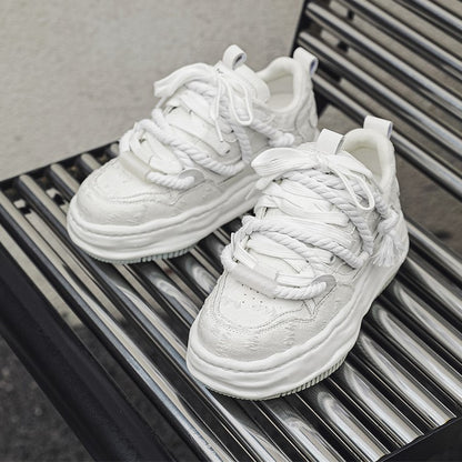 Edge | Distressed Platform Sneakers - Santo 