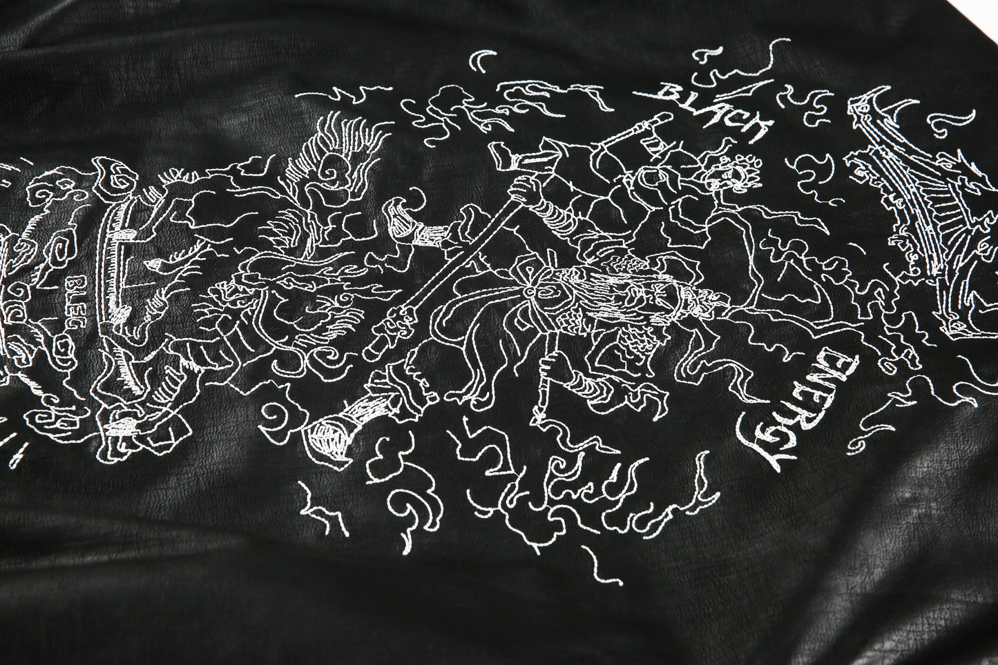 Retro Motorcycle Streetwear Coat | Embroidered Leather Jacket - Santo 