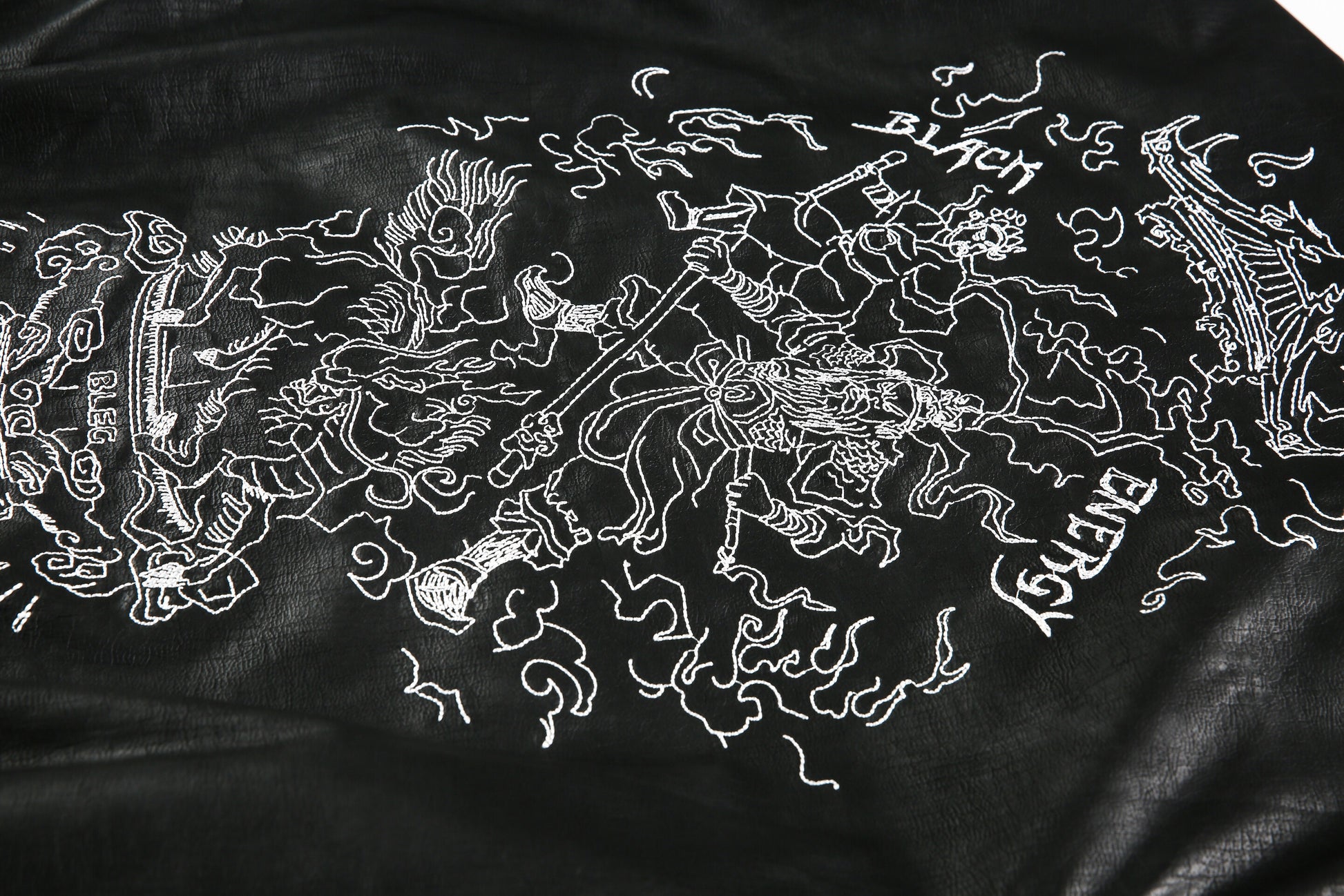 Retro Motorcycle Streetwear Coat | Embroidered Leather Jacket - Santo 