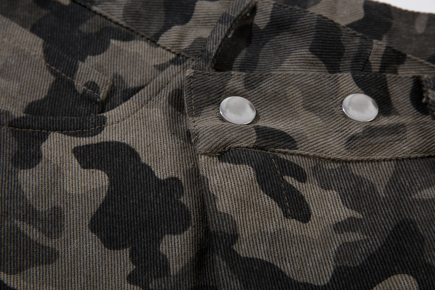 Y2K Vintage Wide Leg Pants | Camouflage Straight Denim Jeans - Santo 