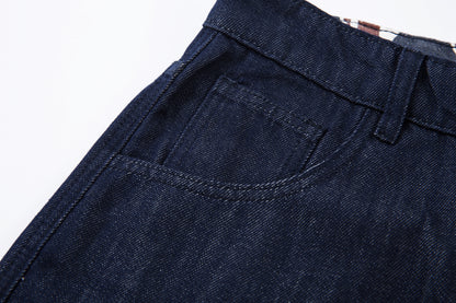 Retro Spliced Streetwear Denim | Y2K Wide Leg Baggy Jeans - Santo 