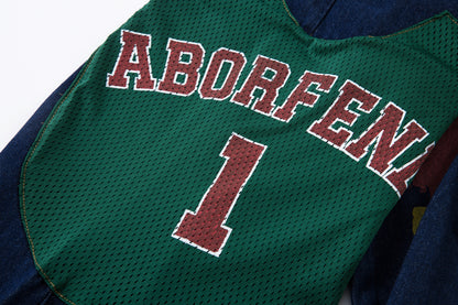 Retro High Street Style Trousers | Wide Leg Baggy Print Jeans - Santo 