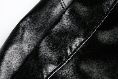 Retro Streetwear Outerwear | Vintage Leather Bomber Jacket - Santo 