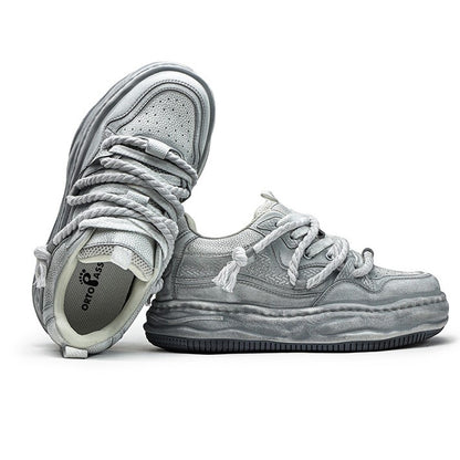 Rebel | White Platform Sneakers - Santo 