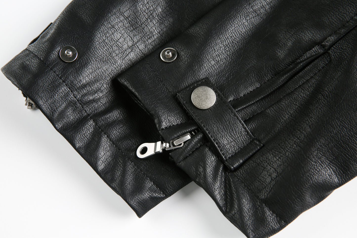 Retro Motorcycle Streetwear Coat | Embroidered Leather Jacket - Santo 