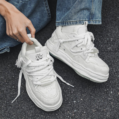 Edge | Distressed Platform Sneakers - Santo 