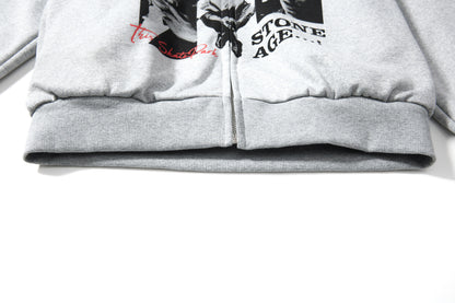 Retro Character Pullover | European American Streetwear Hoodie - Santo 