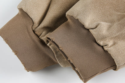 Distressed Washed Streetwear | Retro Patchwork Hoodie - Santo 