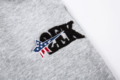 Patchwork Wide Leg Sweatpants | Grey Black Streetwear Trousers - Santo 