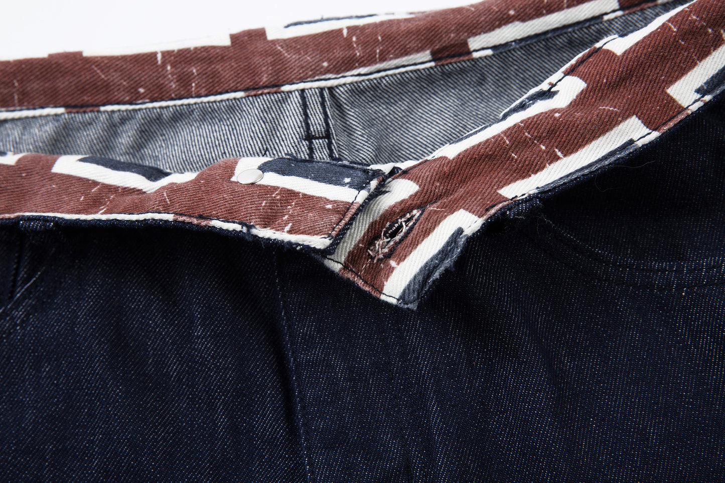 Retro Spliced Streetwear Denim | Y2K Wide Leg Baggy Jeans - Santo 