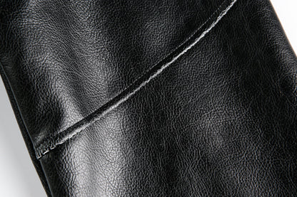 Retro Streetwear Outerwear | Vintage Leather Bomber Jacket - Santo 