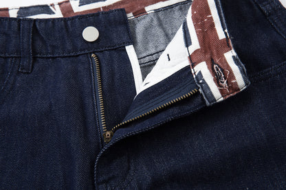Retro Spliced Streetwear Denim | Y2K Wide Leg Baggy Jeans - Santo 