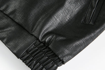 Retro Motorcycle Streetwear Coat | Embroidered Leather Jacket - Santo 