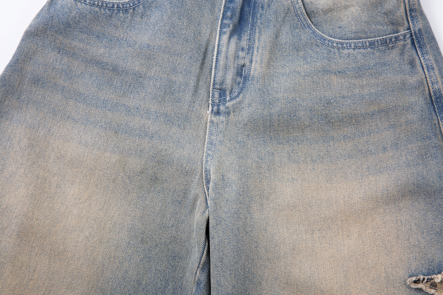 Camo Star Cuffed Denim | Baggy Streetwear Jeans - Santo 