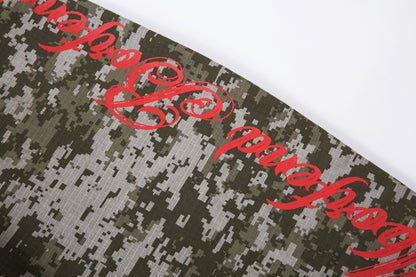 Vintage Print Sweatpants | Loose Fit Drawstring Streetwear Trousers - Santo 