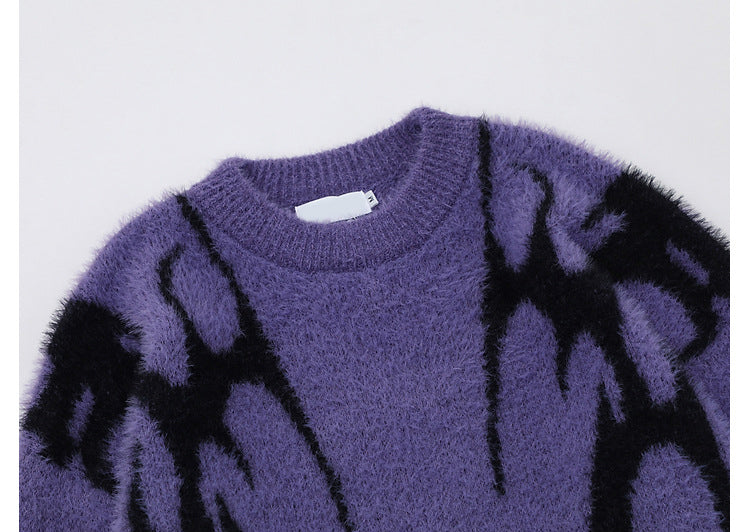 Gothic Inferno | Y2K Inspired Fire Pattern Jumper - Santo 