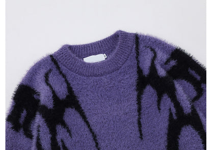 Gothic Inferno | Y2K Inspired Fire Pattern Jumper - Santo 