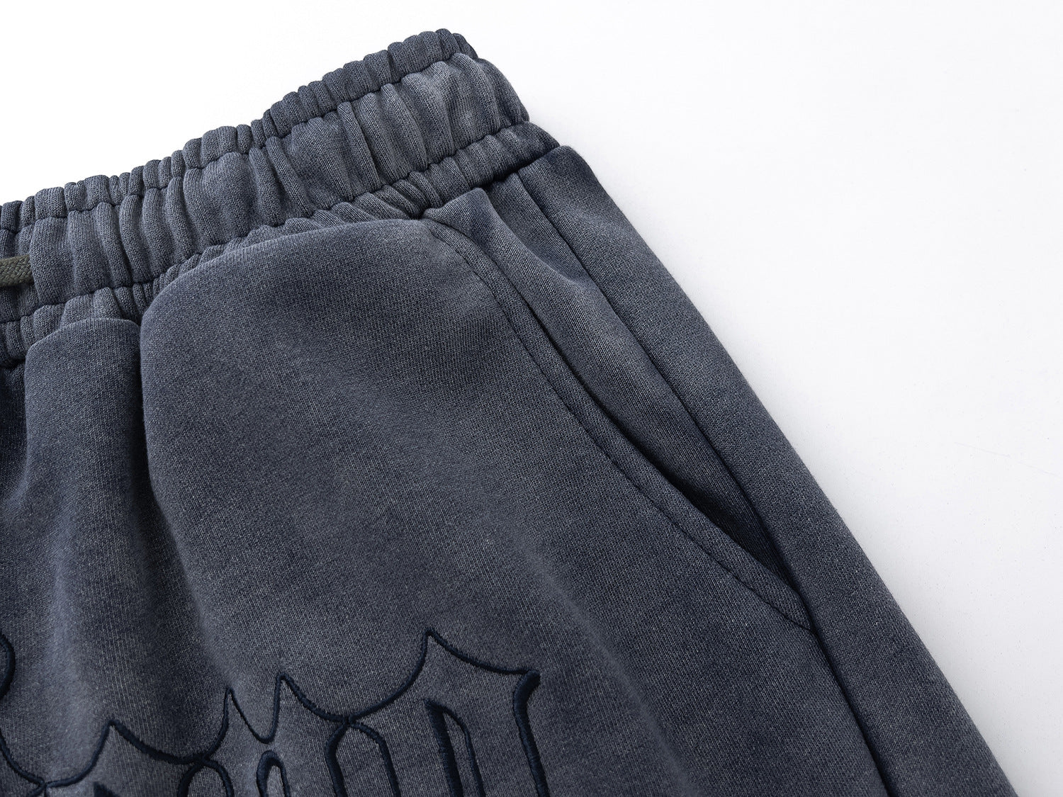 Shadow Craft | Gothic Embroidered Vintage Suede Shorts