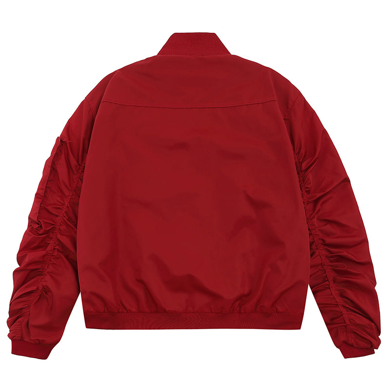 Flame Stitch | Oversized Bomber Jacket