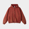 Retro Essence | Washed Oversized Zip-Up Hoodie