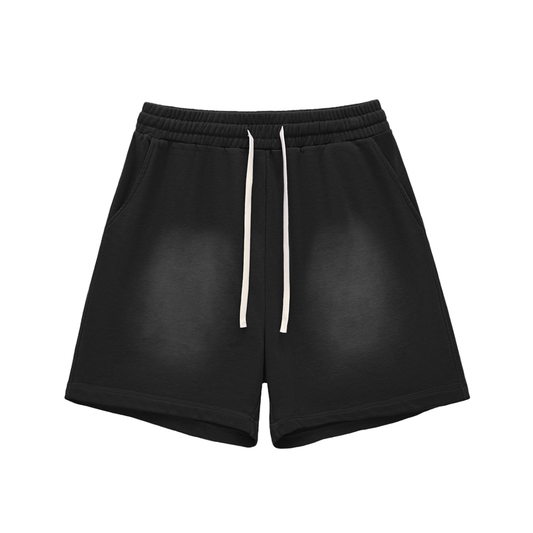 Sun Fade Raw Edge Cotton Shorts - Santo 