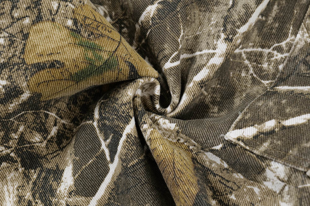 Short camouflage à imprimé feuilles | Grandes poches