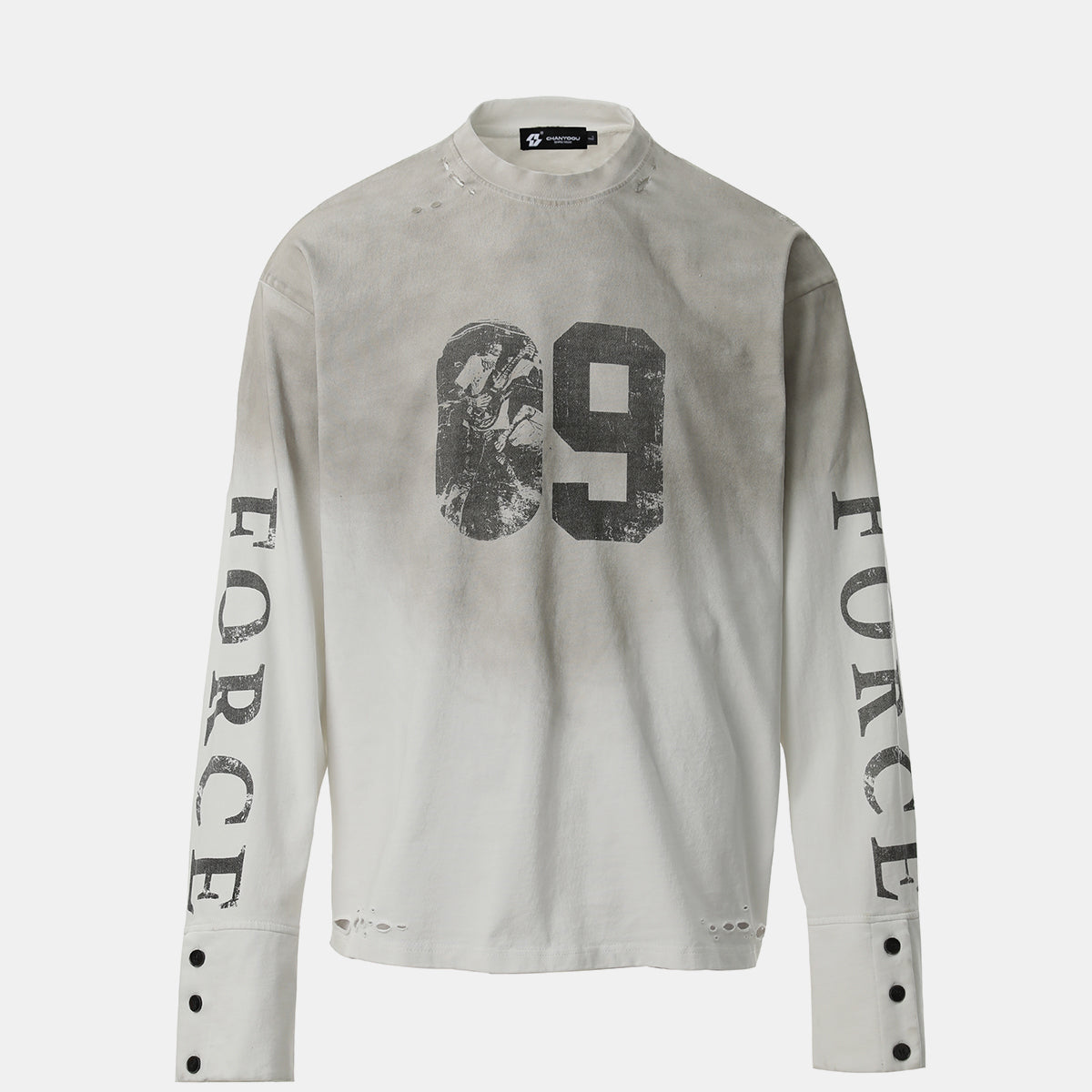 09 | Distressed Long Sleeve T-Shirt - Santo 