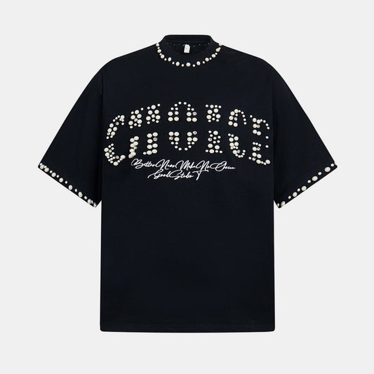 Pearl Studded | Hip Hop T-shirt - Santo 