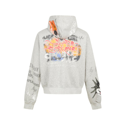 Urban Canvas | High Street Graphic Zipper Hoodie - Santo 