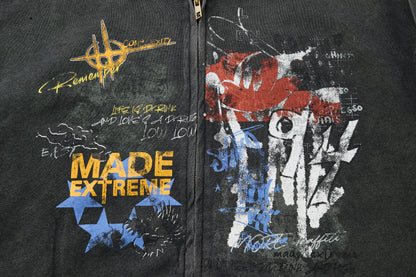 Urban Canvas | High Street Graphic Zipper Hoodie - Santo 