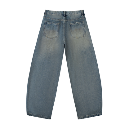 Free Rip - Distressed Barrel Leg Jeans