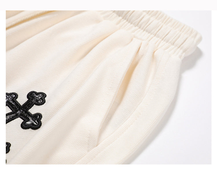 Crucible | Goth Inspired Embroidered Sports Shorts