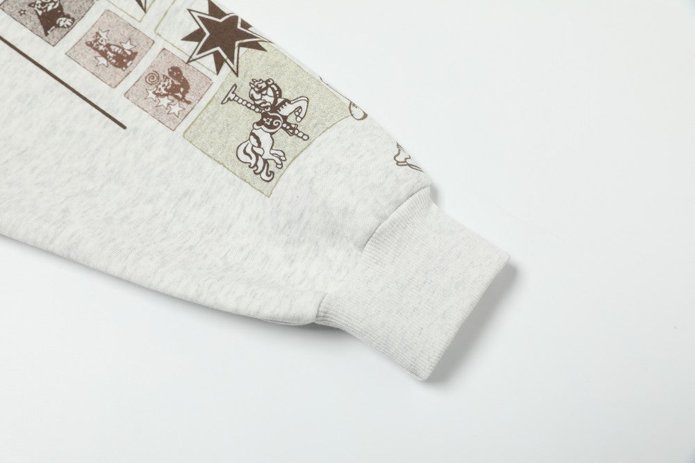 Hand-drawn | Graffiti Zip-Up Hoodie - Santo 