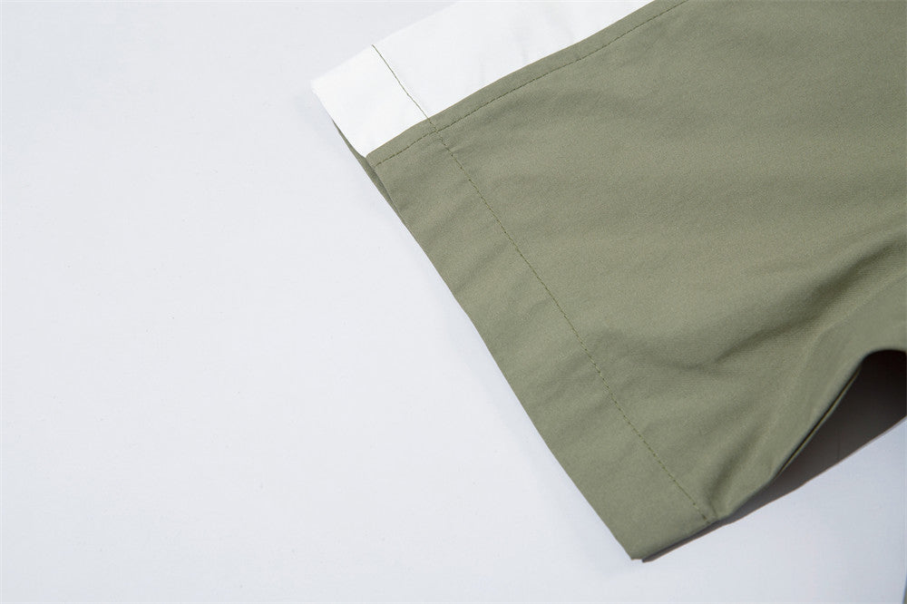 Colo Block | Oversized Zip-Up Polo T Shirt