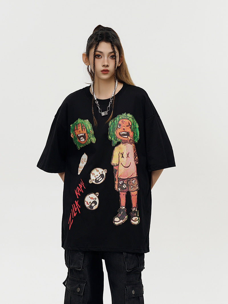 Cartoon | Manga Graphic Print T Shirt