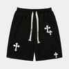 Schmelztiegel | Goth Inspirierte bestickte Sportshorts