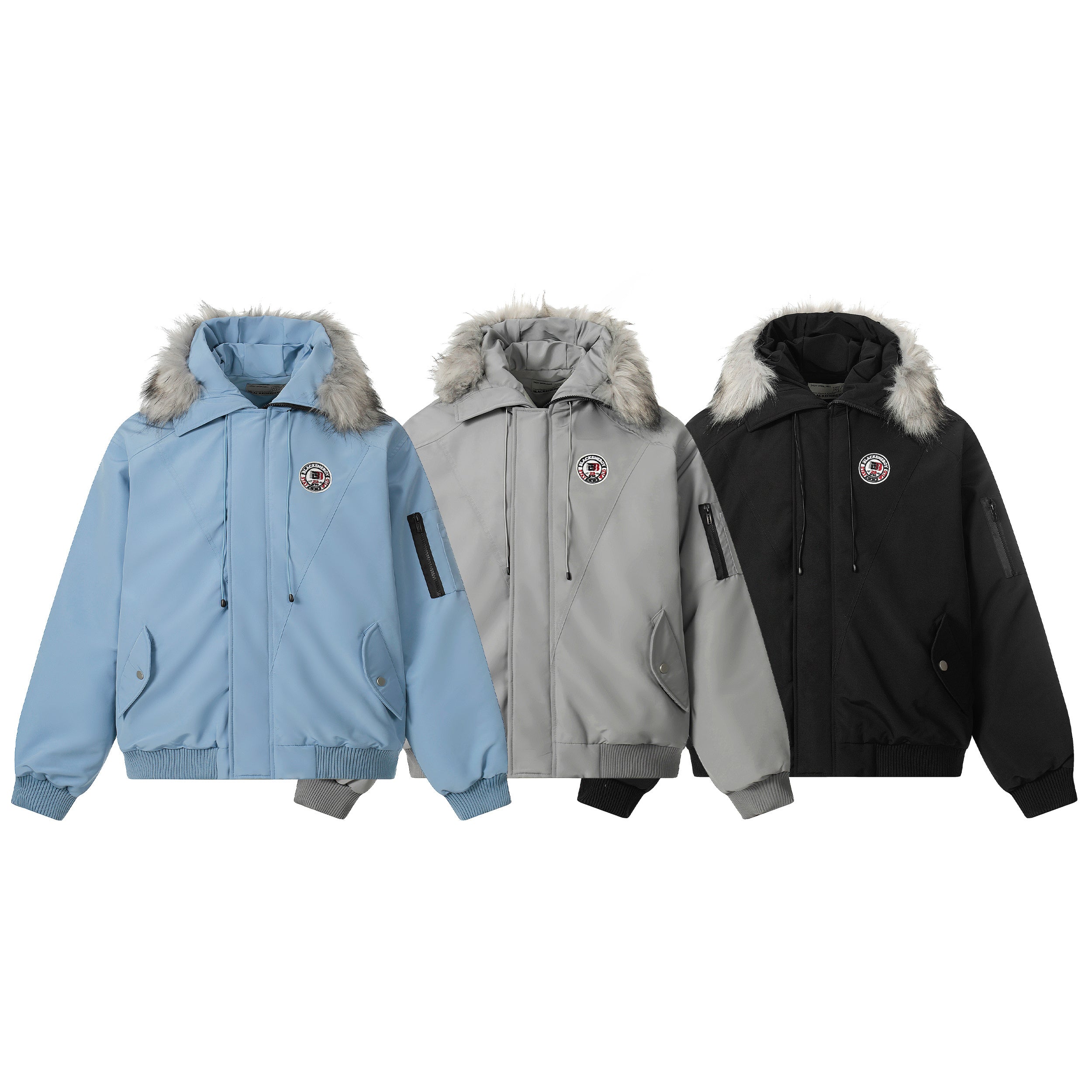 Fur-Trimmed Badge | Hooded Winter Puffer
