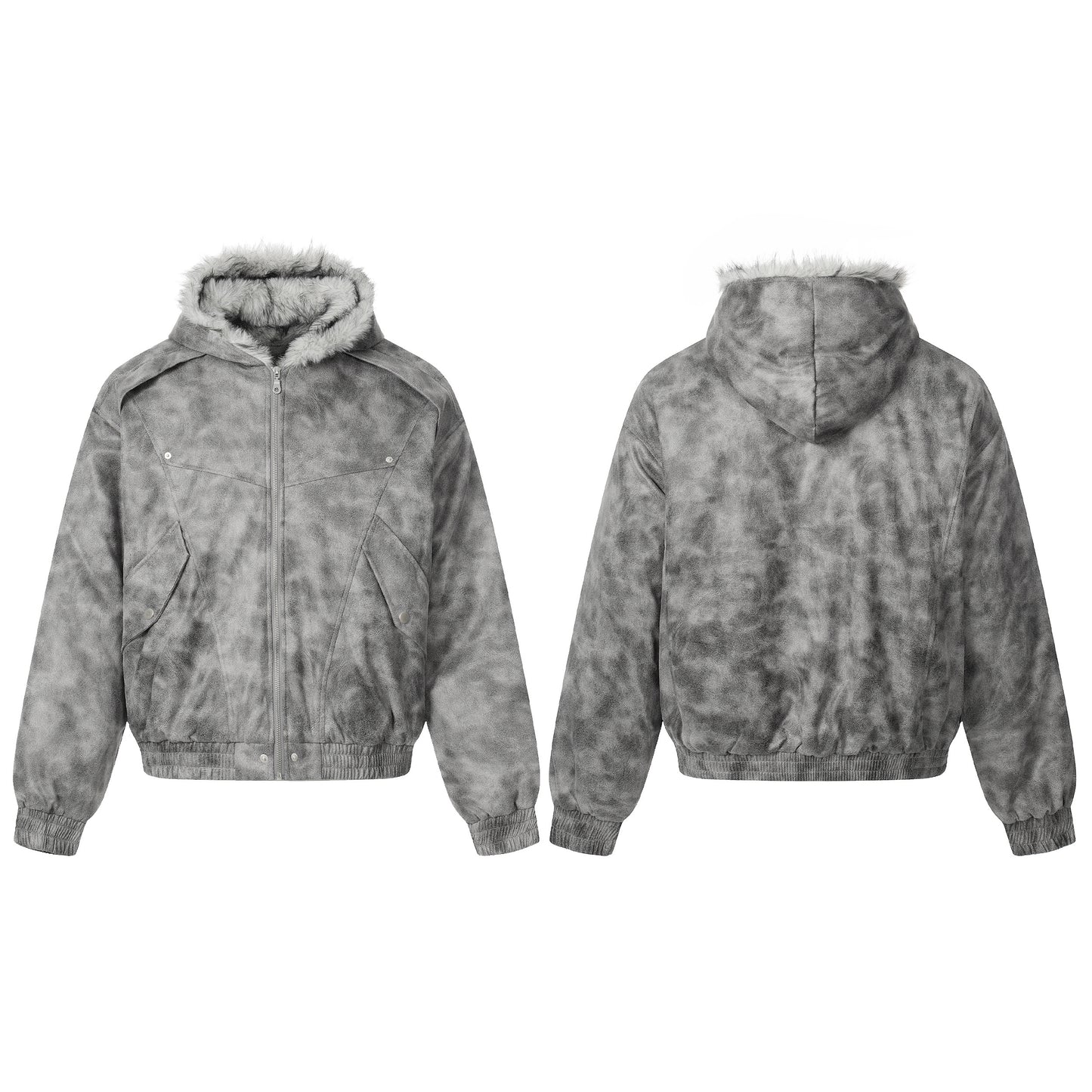 Distressed Washed | Hooded Oversized Jacket