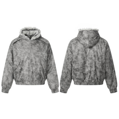 Distressed Washed | Hooded Oversized Jacket