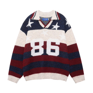 Varsity Spirit | Knit Stripe Number Sweater